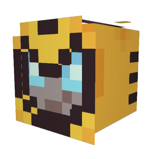 Bumblebee2005_ Minecraft avatar head, 3D render