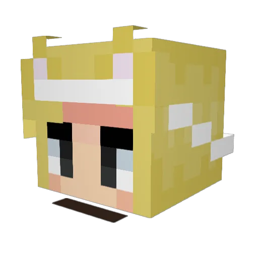 Bumblebee696 Minecraft avatar head, 3D render
