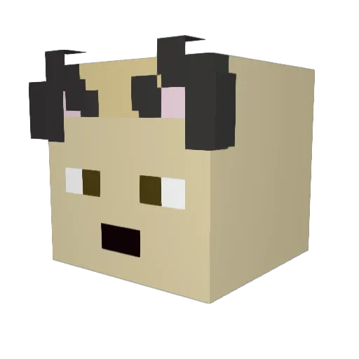 BumblebeeLex Minecraft avatar head, 3D render