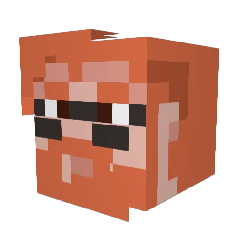 Bumblename Minecraft avatar head, 3D render