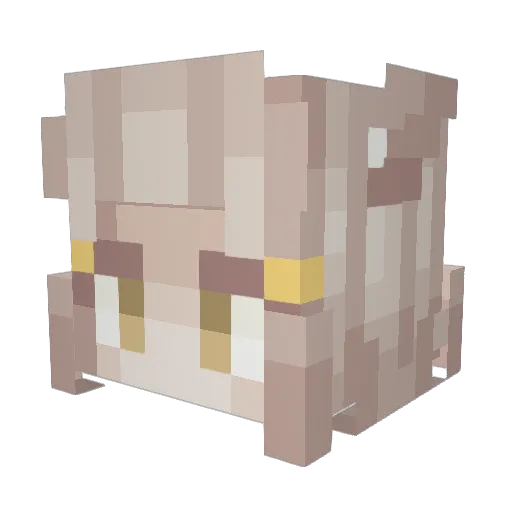 Bumbles02 Minecraft avatar head, 3D render