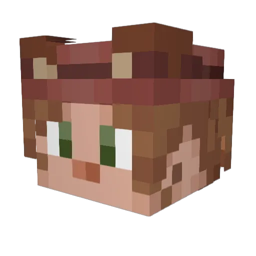 Bumblesnap Minecraft avatar head, 3D render