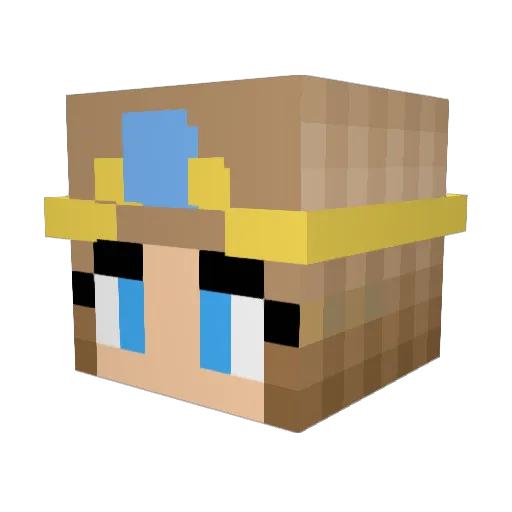 Bumbulbear Minecraft avatar head, 3D render