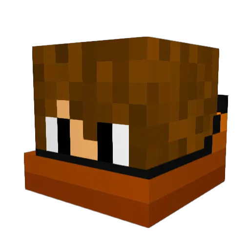 Bumbur Minecraft avatar head, 3D render