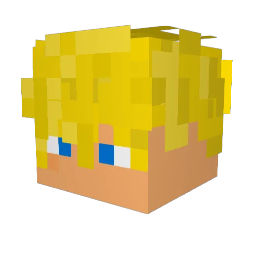 BummiBernd_ Minecraft avatar head, 3D render