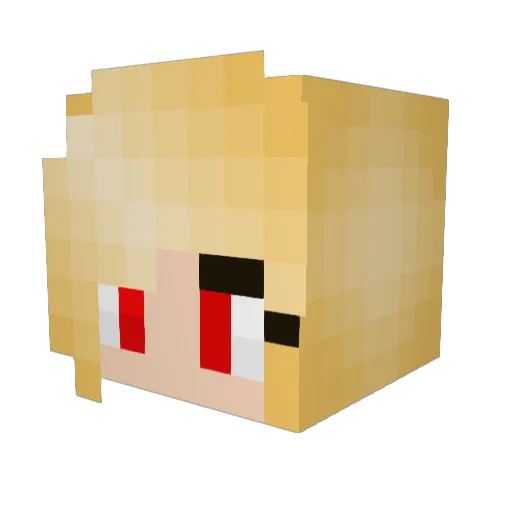 Bumrusher Minecraft avatar head, 3D render