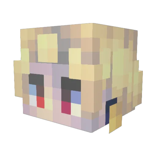 Bumsecreeper Minecraft avatar head, 3D render
