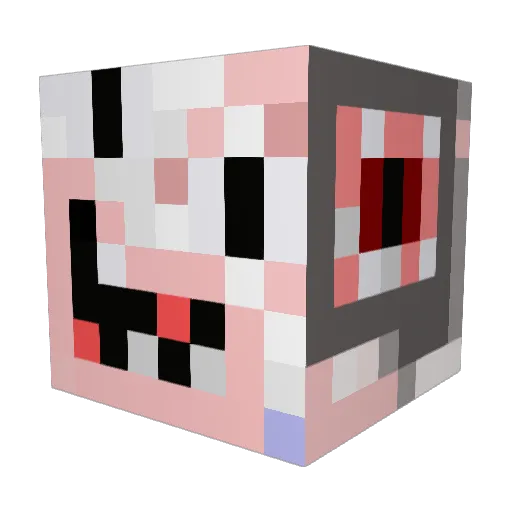 Bumulius Minecraft avatar head, 3D render