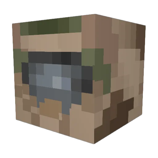 BunGun Minecraft avatar head, 3D render