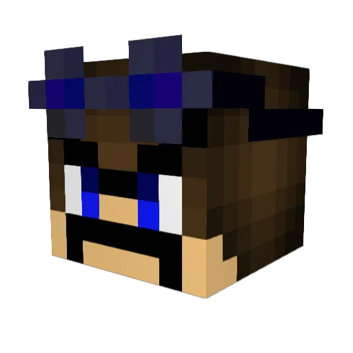 Bun_45 Minecraft avatar head, 3D render