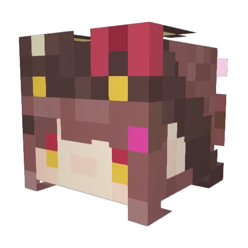 Bun_Bunana Minecraft avatar head, 3D render