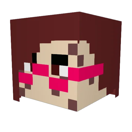 Bunapunny Minecraft avatar head, 3D render