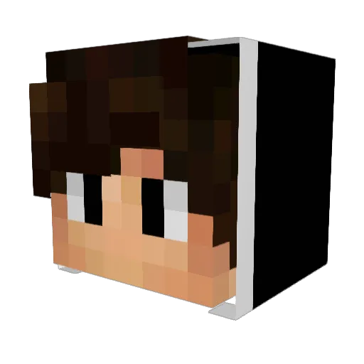 Bunazzo Minecraft avatar head, 3D render