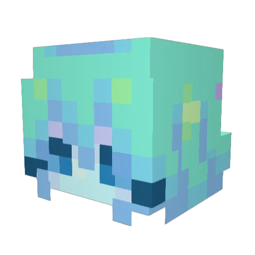 Bunbwnn Minecraft avatar head, 3D render