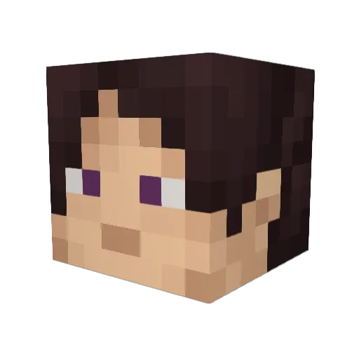 BunchiRal Minecraft avatar head, 3D render