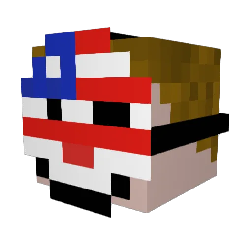 BunchumGod Minecraft avatar head, 3D render