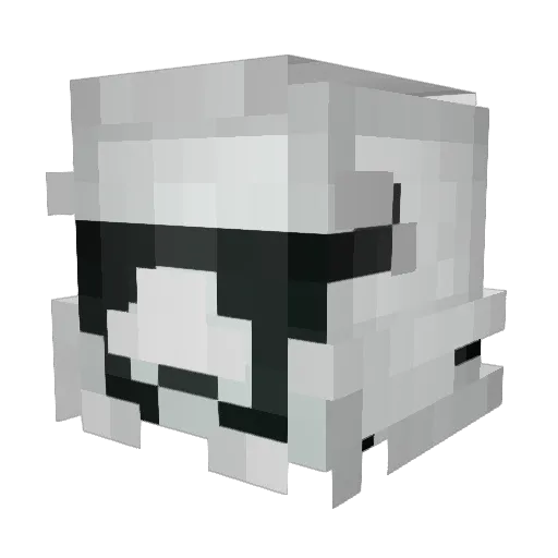 Bundai Minecraft avatar head, 3D render