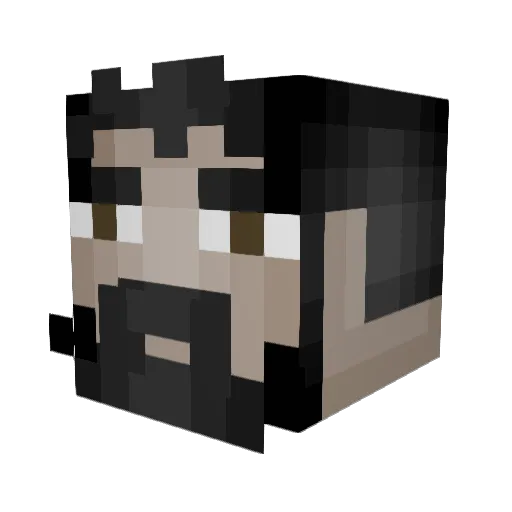 Bundeskaiser Minecraft avatar head, 3D render