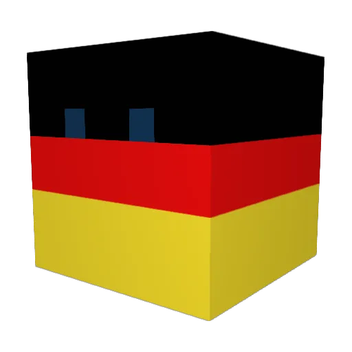 Bundeswappen Minecraft avatar head, 3D render