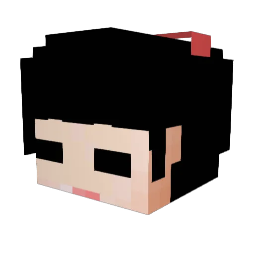 Bundle2 Minecraft avatar head, 3D render