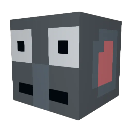 BungaDog Minecraft avatar head, 3D render