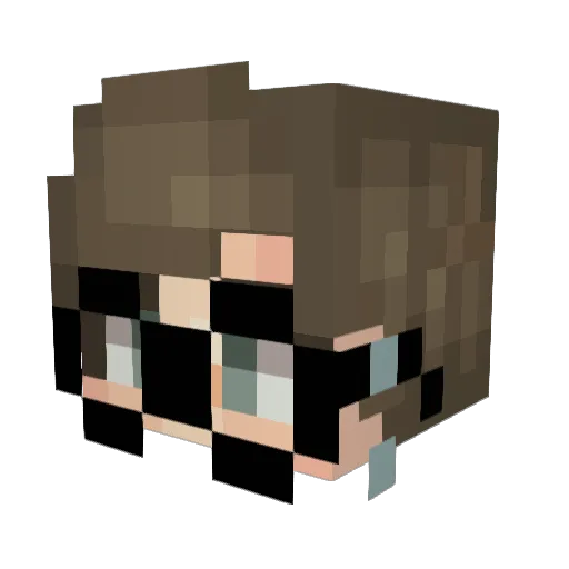 BungeeSource Minecraft avatar head, 3D render
