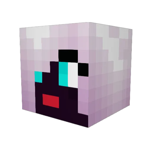Bungeegee Minecraft avatar head, 3D render