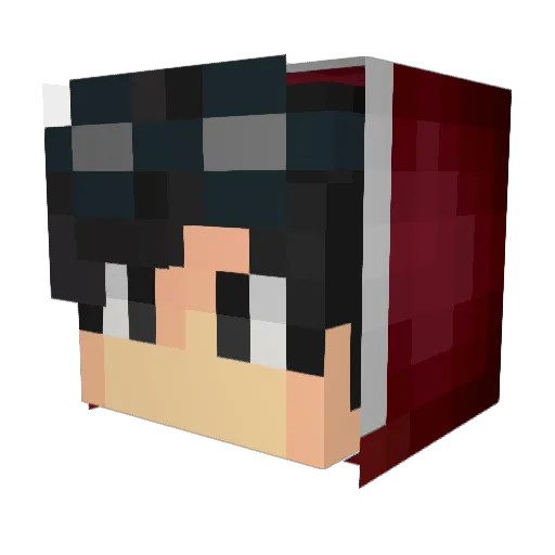 Bungeen Minecraft avatar head, 3D render