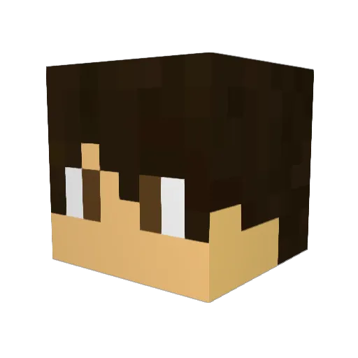 Bungii Minecraft avatar head, 3D render