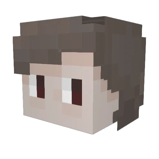 BungoXB Minecraft avatar head, 3D render