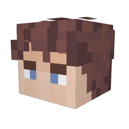 BungusBen Minecraft avatar head, 3D render