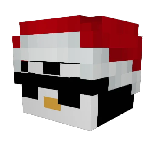 Bunho Minecraft avatar head, 3D render