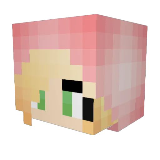 Buni_Senpai Minecraft avatar head, 3D render