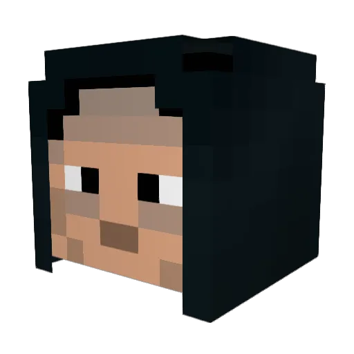 Bunin4G Minecraft avatar head, 3D render