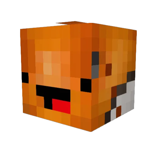 BunkInc Minecraft avatar head, 3D render
