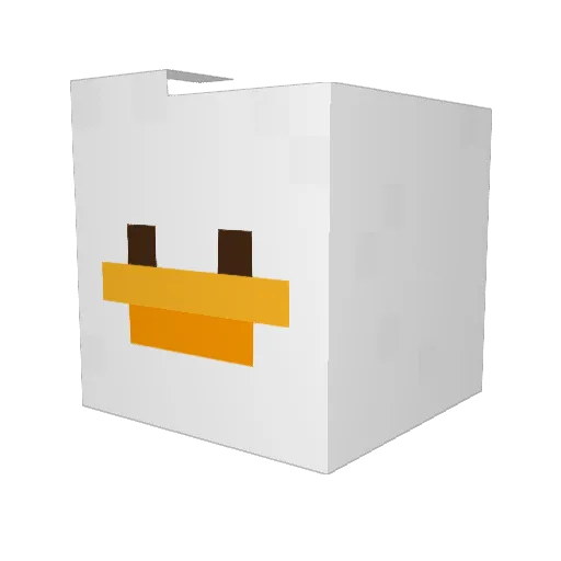 BunkLad Minecraft avatar head, 3D render