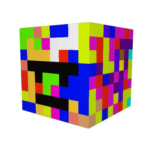 Bunkbur Minecraft avatar head, 3D render