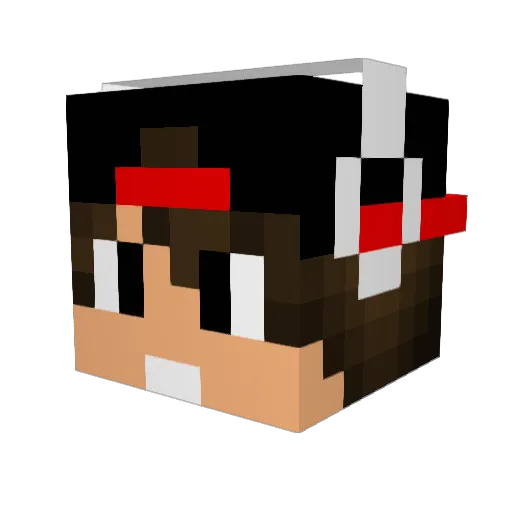 Bunkies Minecraft avatar head, 3D render