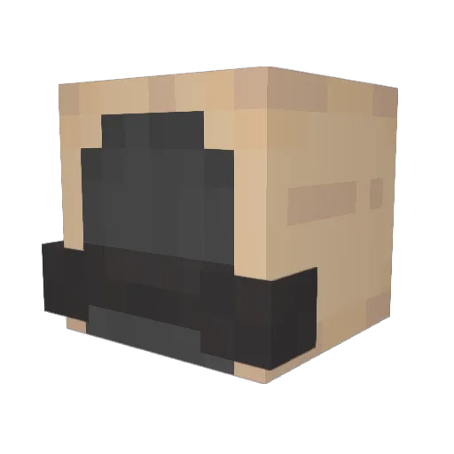 BunkleDo Minecraft avatar head, 3D render