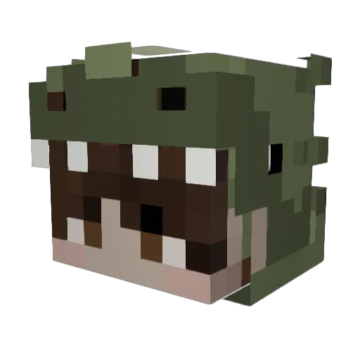 Bunko_ Minecraft avatar head, 3D render