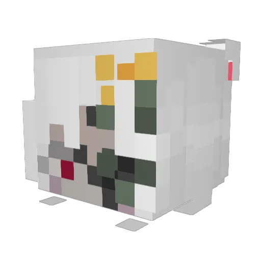 Bunn1X Minecraft avatar head, 3D render