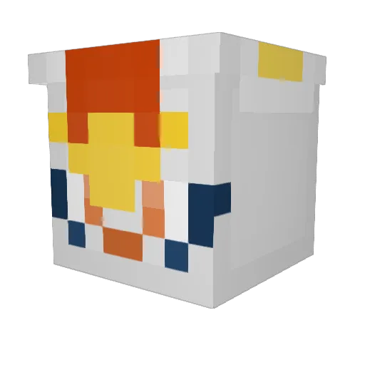 BunnehFire Minecraft avatar head, 3D render