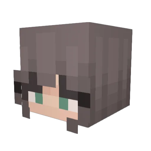 Bunnekii Minecraft avatar head, 3D render