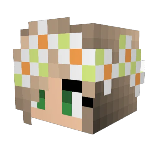 Bunni_Apple Minecraft avatar head, 3D render