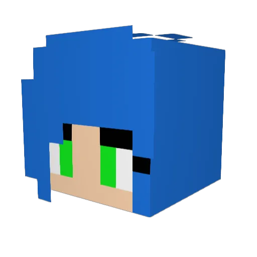Bunnicles Minecraft avatar head, 3D render