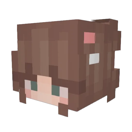 Bunnie061 Minecraft avatar head, 3D render