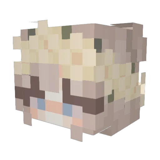 Bunnie27 Minecraft avatar head, 3D render