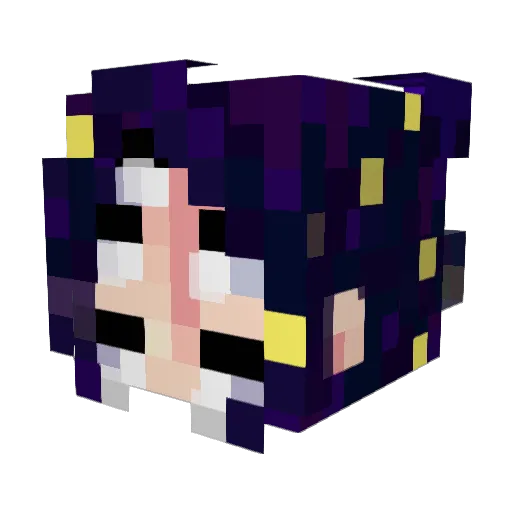 BunniesMeadow Minecraft avatar head, 3D render