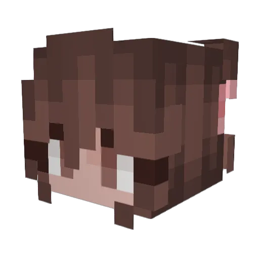 Bunnimeloon Minecraft avatar head, 3D render