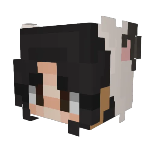 Bunninni Minecraft avatar head, 3D render
